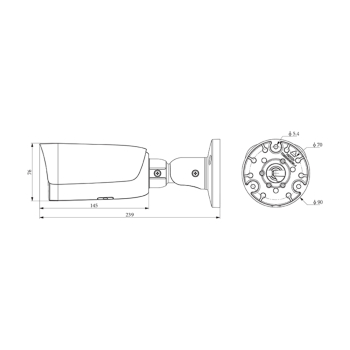 KAMERA IP TC-C38US 3LHA-27135 Lite Series 8 Mpx 2.7 ... 13.5 mm TIANDY